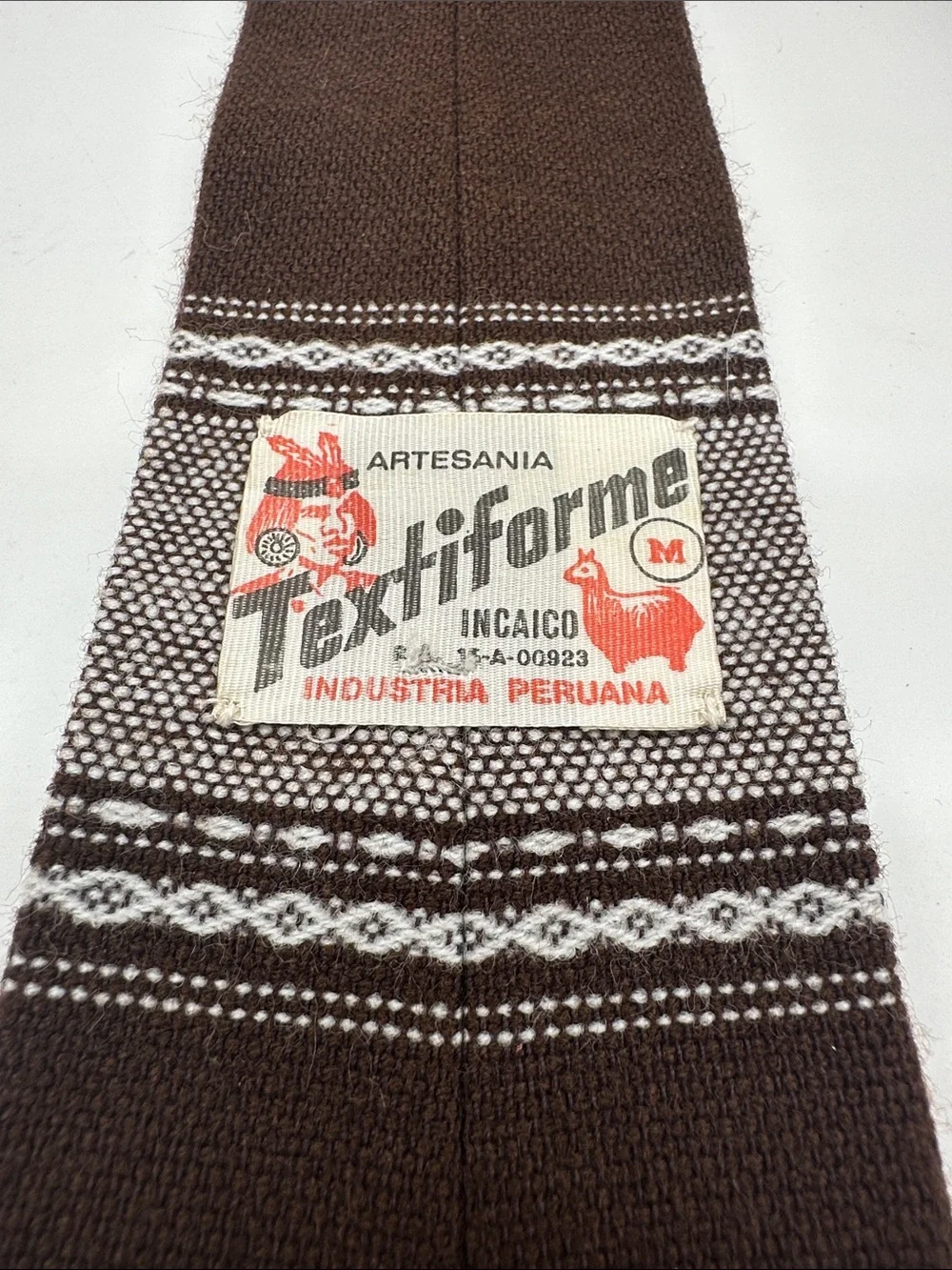 Brown Knit Men's Tie with Subtle Pattern